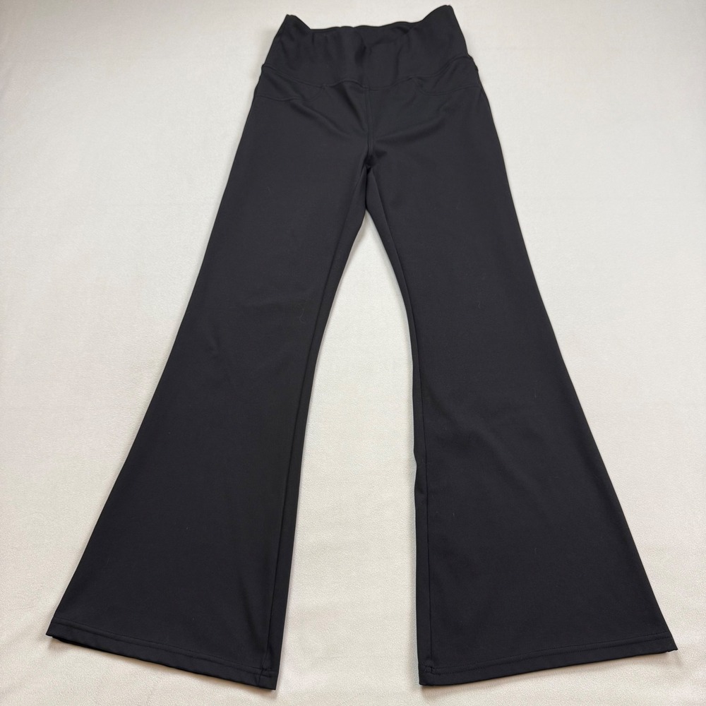 Halara DayStretch HIgh Waisted Pocket Flare Black Yoga Pants Womens Med Petite